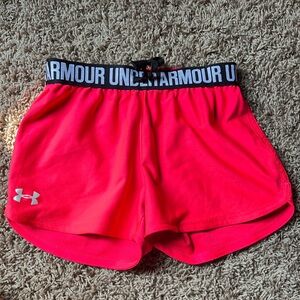 Under Armour, pink athletic shorts